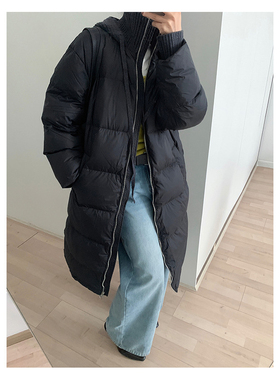 TG 通勤bi备御寒保暖毛织帽领拼接羽绒服大衣女2025冬季新款26066