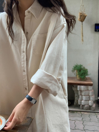 女主风质感衬衫牛仔裙女2025春秋韩版设计感小众高端连衣裙中长款