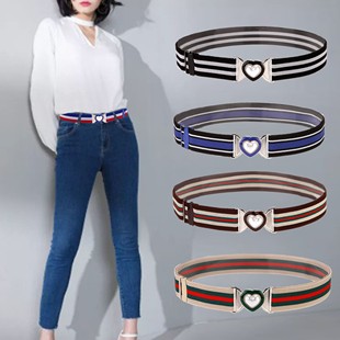 懒人松紧腰带弹力女生裤带收腰神器卡扣女款弹力布带可调节无孔带