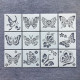 新款 画画模板塑料蝴蝶镂空模板半成品创意儿童涂鸦绘画辅助模版