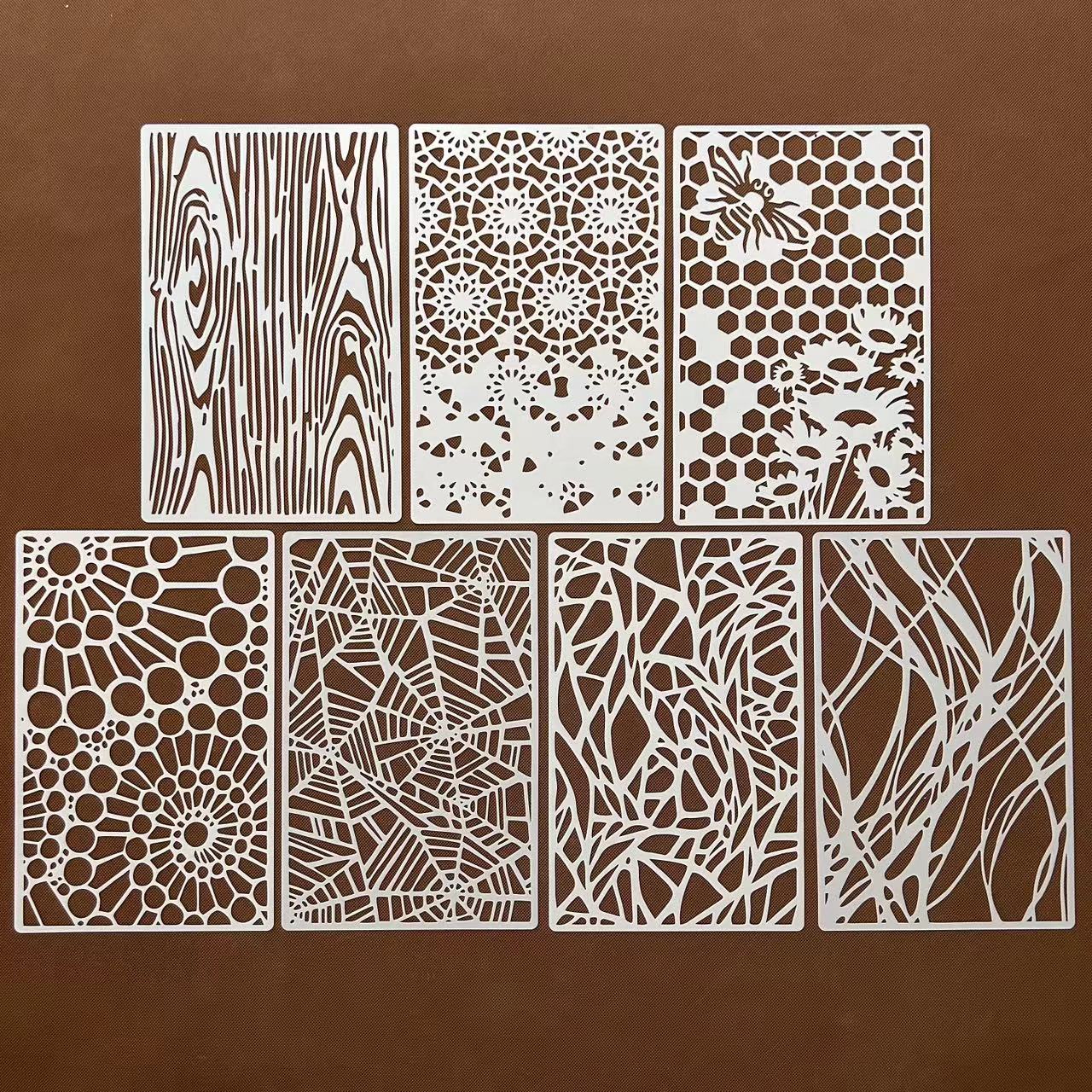 手账蛇纹创意镂空绘画模板尺