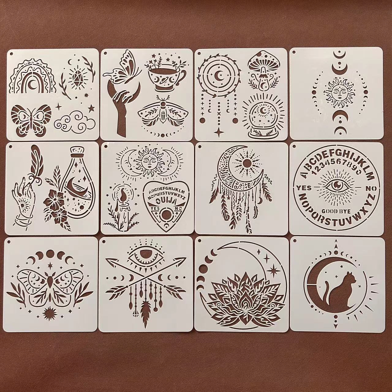 喷绘镂空捕梦网满月塔罗素材