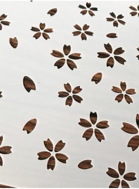 樱花图形手账制作模板尺