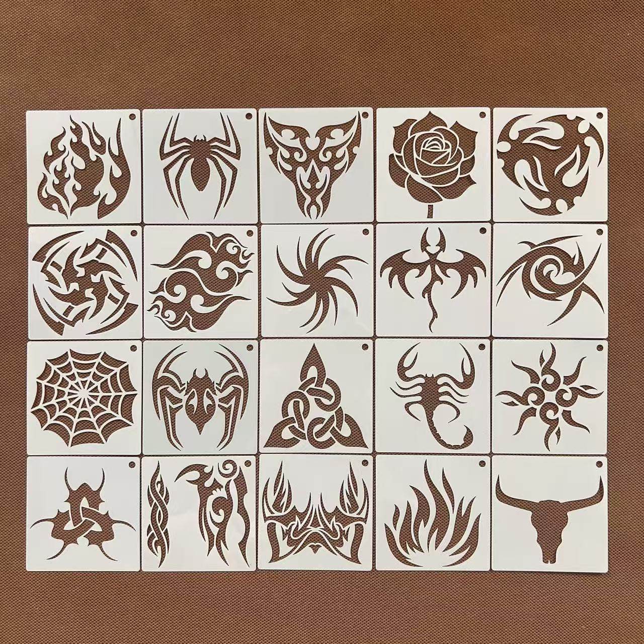 镂空绘画手账制作纹身模板尺