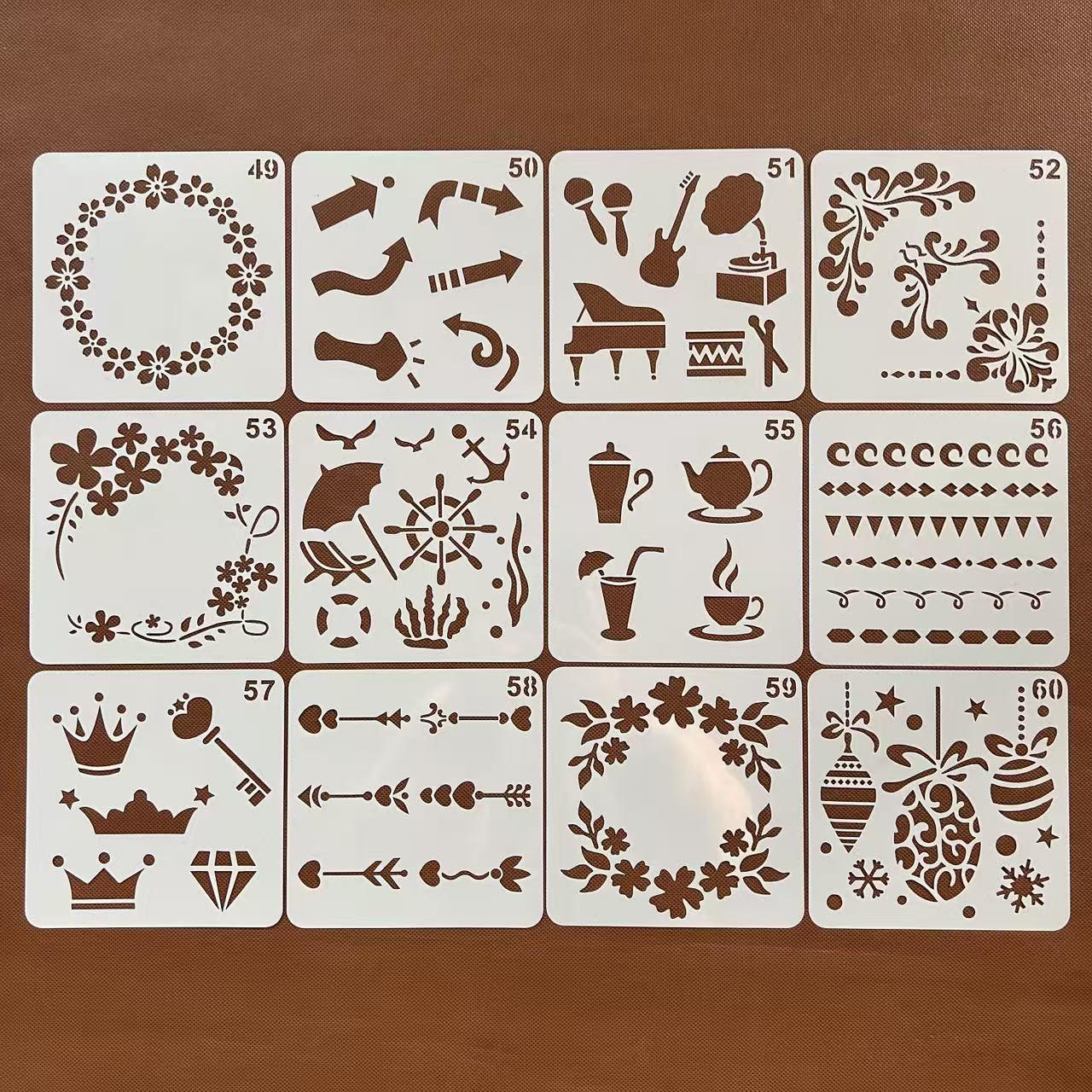 涂鸦花边镂空主题尺模板