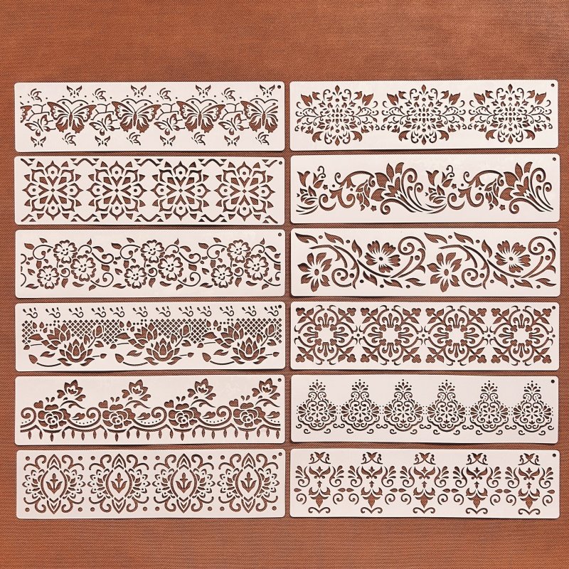 镂空花纹装饰花边手工DIY拓印蛋糕烘焙糖粉筛涂鸦喷绘画画模板尺,文具电教/文化用品/商务用品,各类尺/三角板/量角器,淘宝优惠券,粉丝福利购,淘宝优惠卷