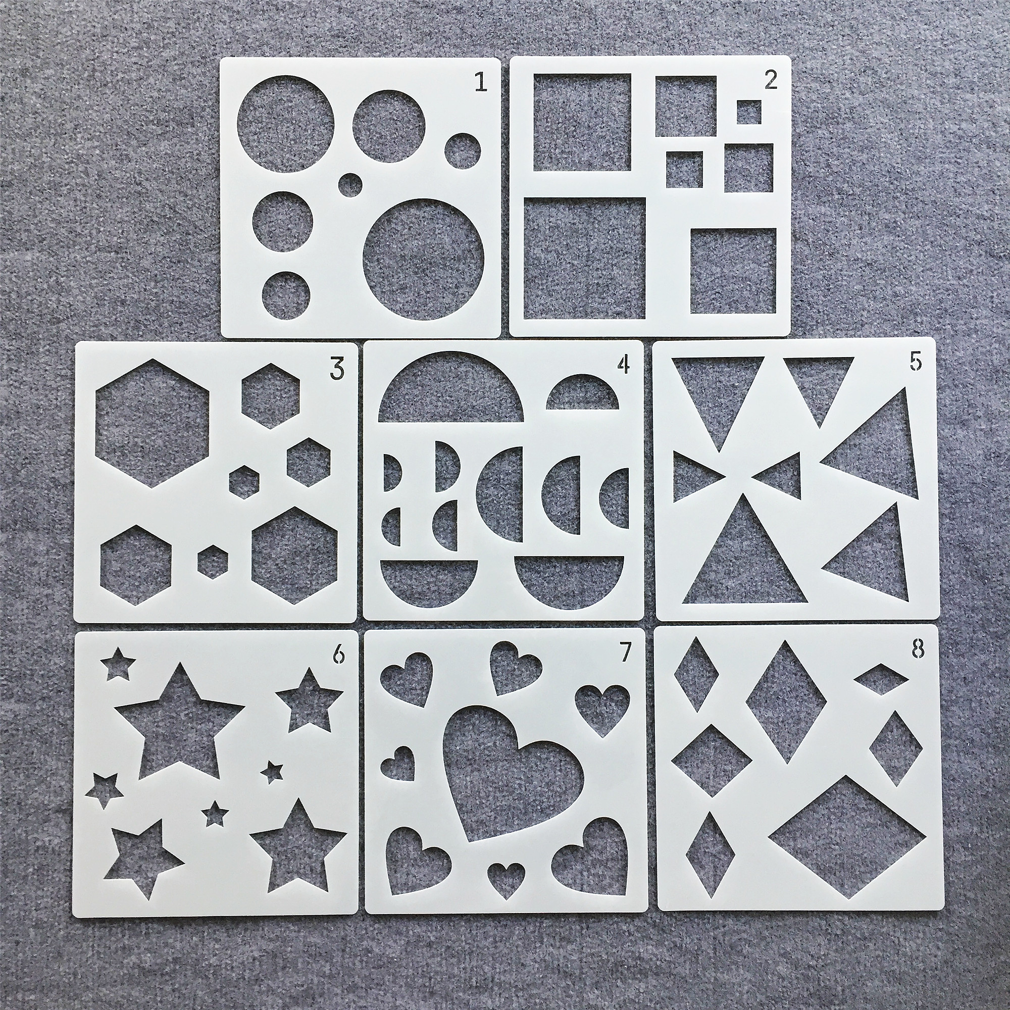 新款跨境塑料镂空学生绘画模板