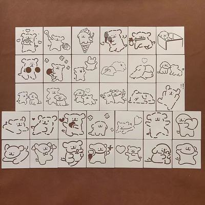 镂空塑料涂鸦图形彩绘模板尺