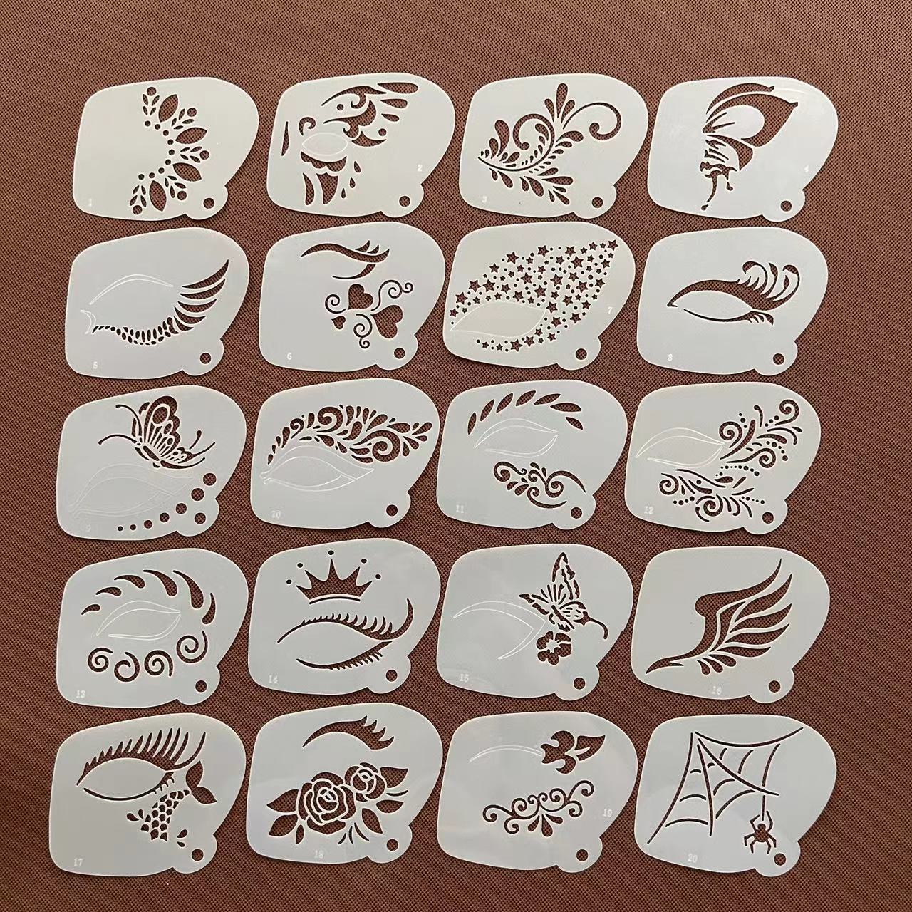 皮肤绘画镂空个性花朵纹身模板