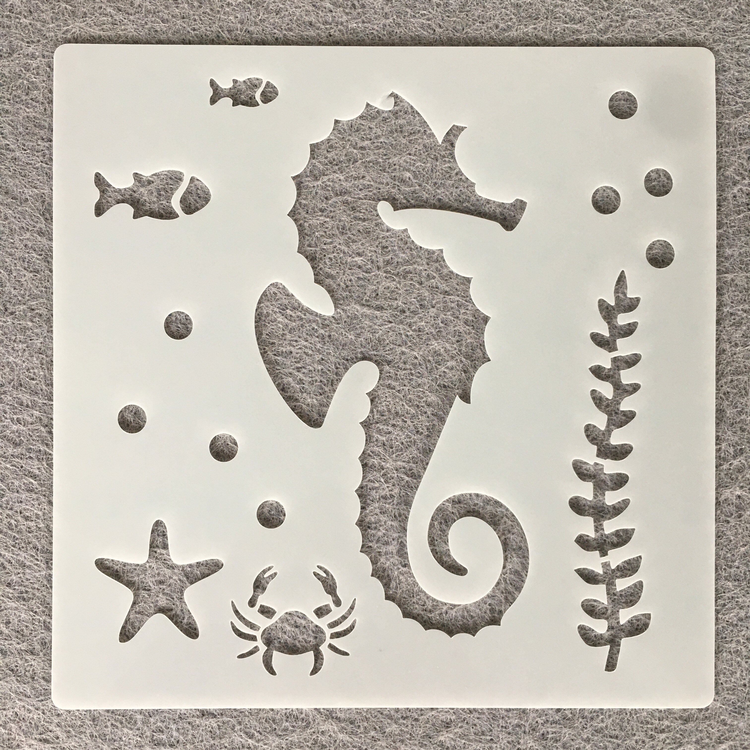 국경 간 뜨거운 판매 PET 중공 그림 템플릿 바다 테마 템플릿 DIY 템플릿 스프레이 스프레이 마스킹 보드 아트