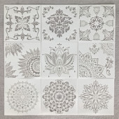 跨境曼陀罗喷花涂色镂空模板儿童辅助绘画家具装 饰墙绘PET模板