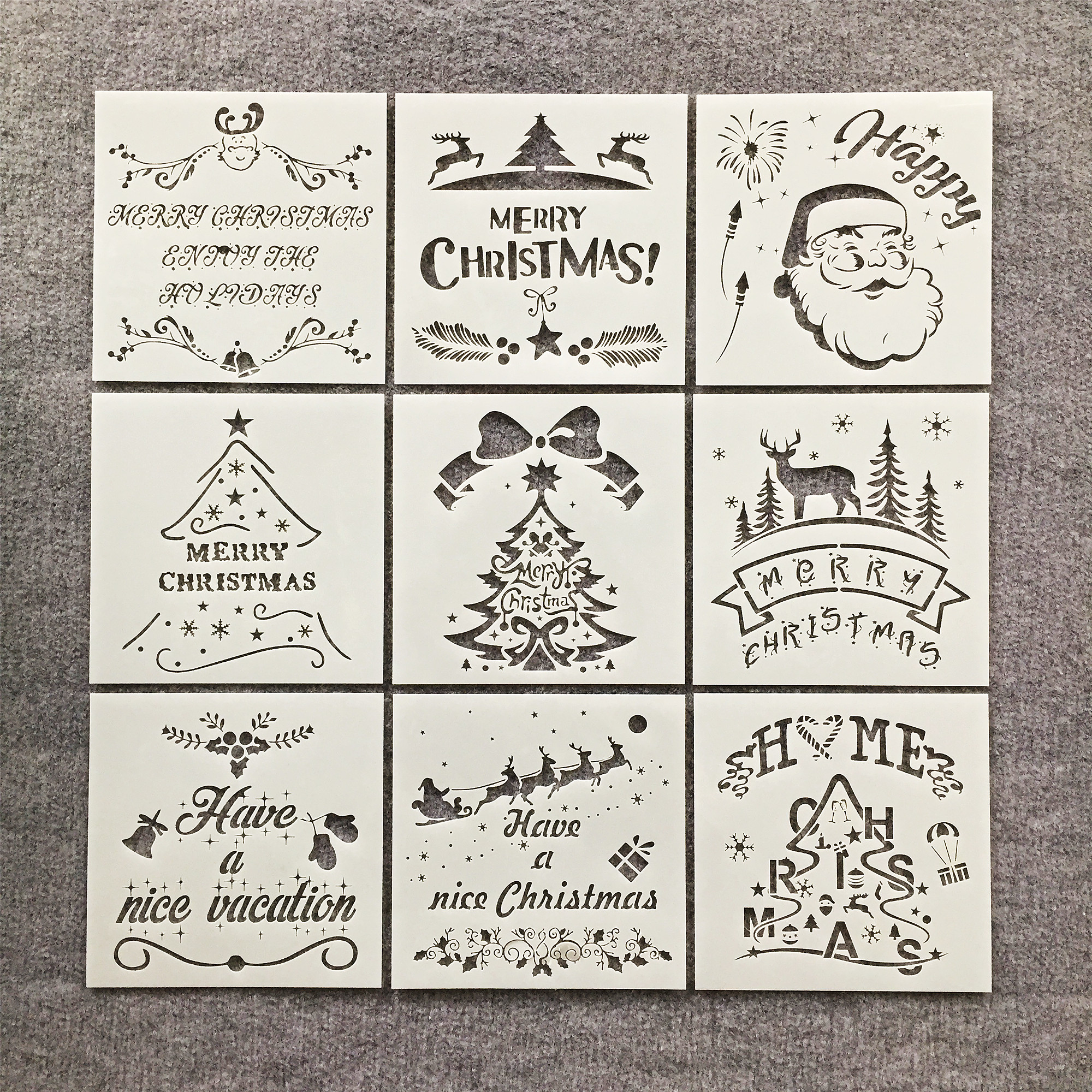 手账圣诞节创意花朵绘画模板