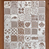 新款 花边尺手账生活元 素创意学生美术绘画辅助涂鸦手抄报模板B010