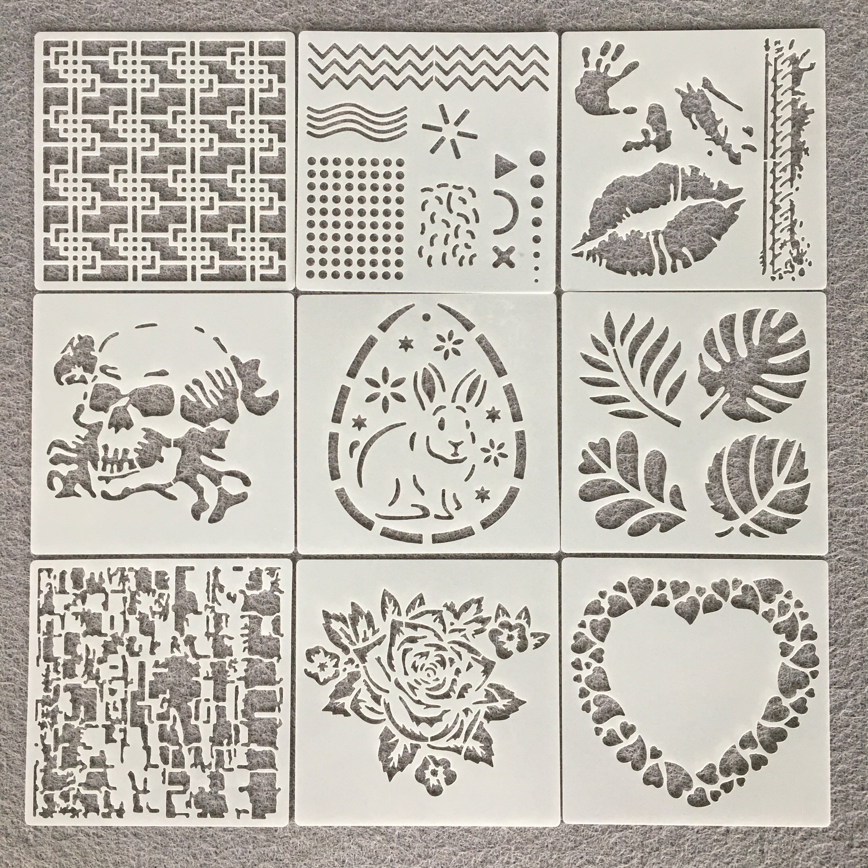 艺术花纹设计手工绘画模板镂空喷雾蔽版喷花模描画遮蔽 喷绘模板