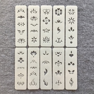 手绘儿童眉心花钿额贴汉服古风模具额头额贴花钿手绘镂空模板尺