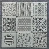 学生绘画几何曼陀罗图形瓷砖喷绘墙绘喷漆辅助不规则镂空模板工具