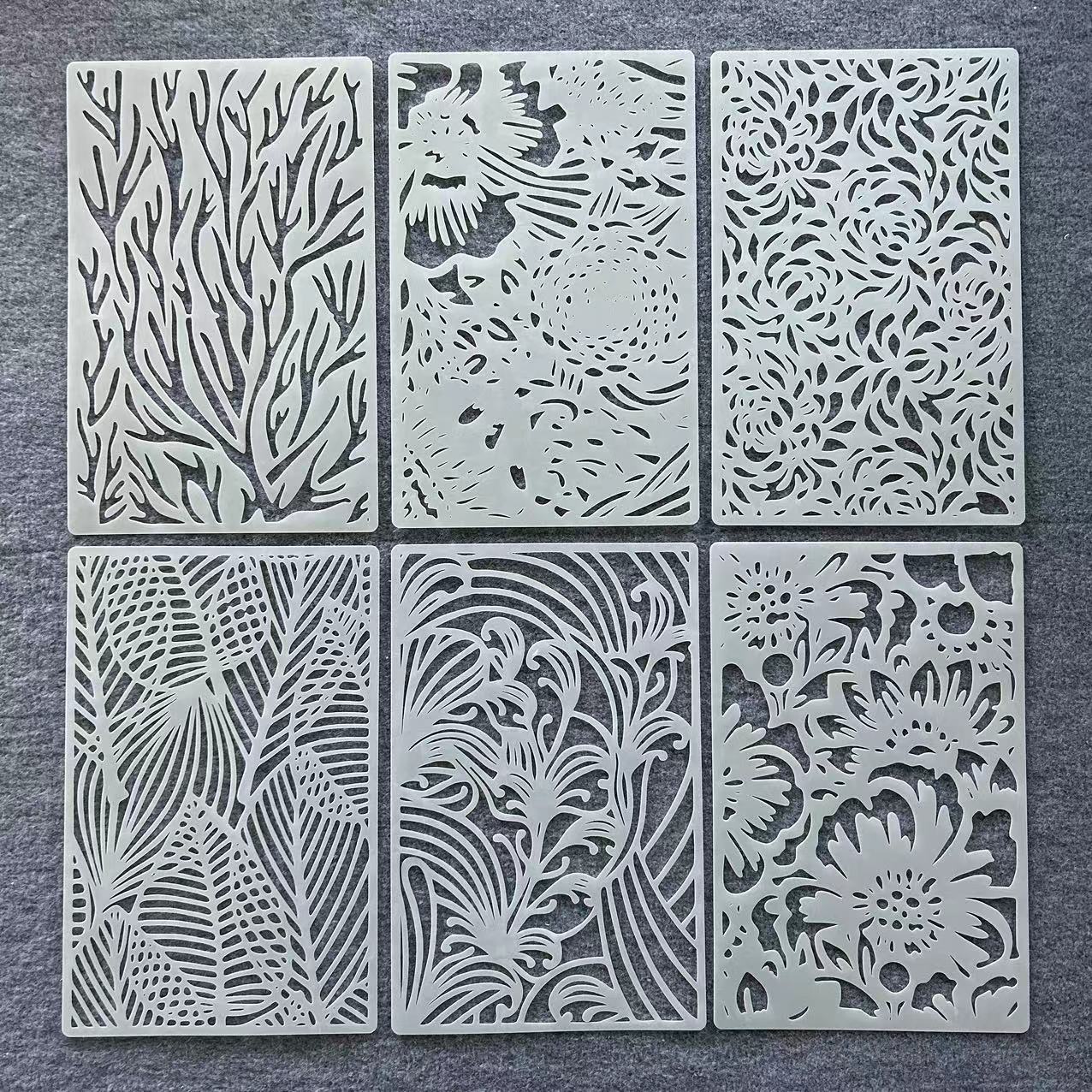 豹纹图案彩绘蛇纹创意镂空模板