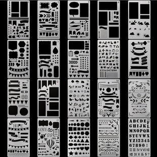 A382M PET材料绘画模版 A6懒人绘画模板尺17.8x10.2cm 五年八班新款