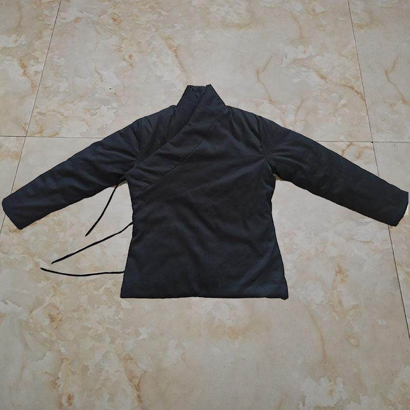 女复古汉服手工纯棉花双大襟加厚保暖纯棉道服僧服中国潮加长定做