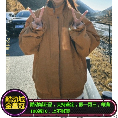 耐克男女复古摇粒绒里料立领外套