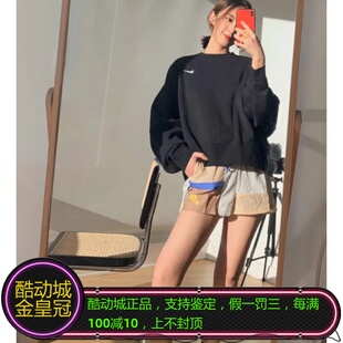 酷动城正品NIKE耐克女子刺绣小钩子加绒套头衫卫衣CK0169-010-645