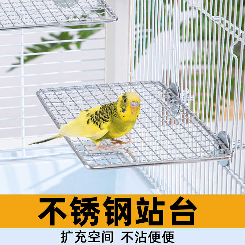 鹦鹉不锈钢站台鸟用玩具磨爪平台网格休闲娱乐用品虎皮玄凤牡丹
