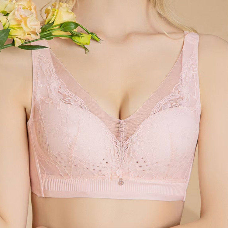 罗雅婷9004超薄透气洞洞杯大胸显小C杯内衣无痕收副乳无磁文胸女