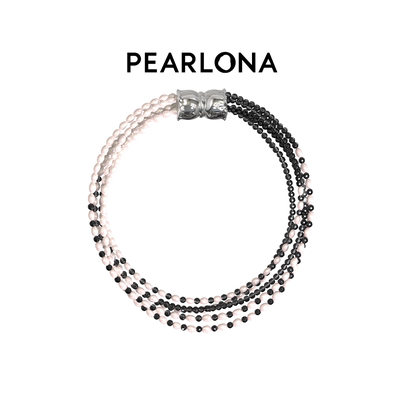 PEARLONA新品危险花园淡水巴洛克珍珠磁吸拼接手链女士手环饰品