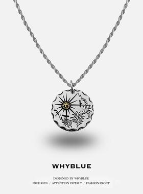 WHYBLUE小众复古大鹰太阳神项链