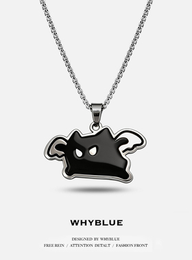 WHYBLUE潮酷不掉色恶魔小猫项链