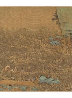 名画复制品赤壁图册页工笔人物山水画小品国画艺术微喷临摹装饰画
