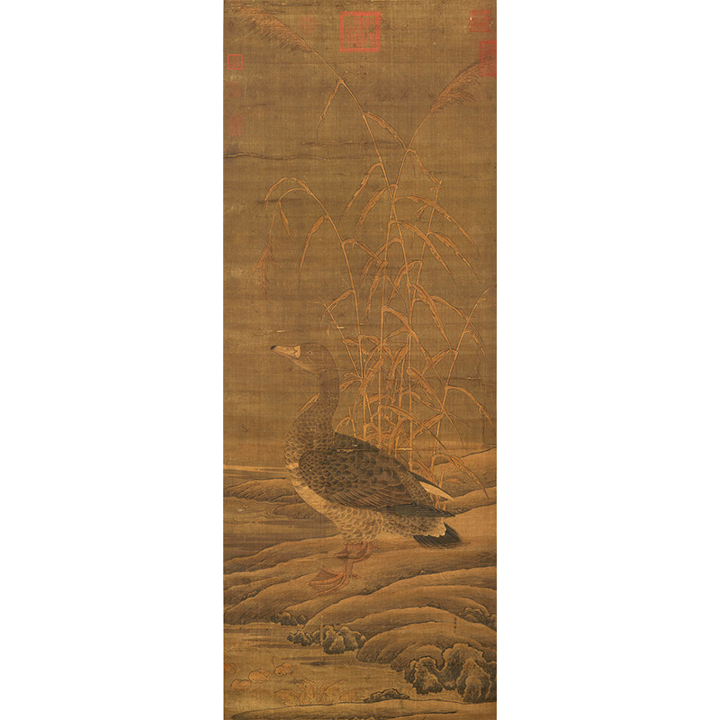 传世名画高清复制宋代崔白芦雁图国画花鸟翎毛艺术微喷字画装饰画