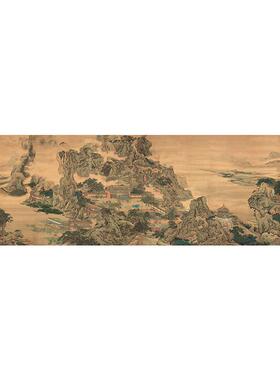 名家真迹国画山水画古代名画复制品袁江阿房宫图61*207cm