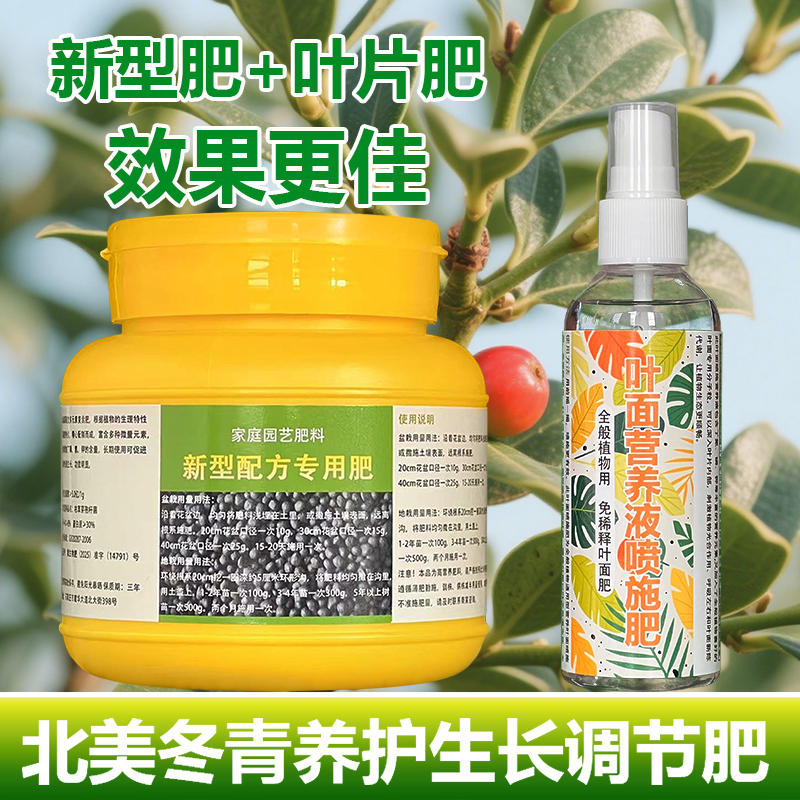 北美冬青专用磷钾营养液盆栽绿植物红果树苗发财果水培复合花肥料