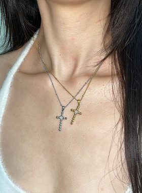 精致百搭十字架叠戴项链