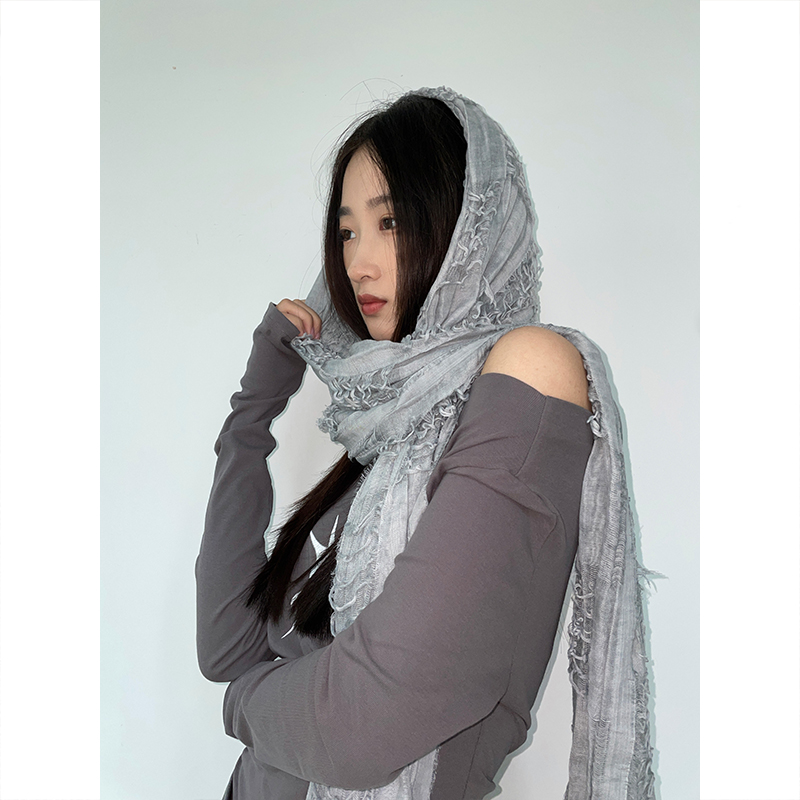 废土风亚文化流苏围巾