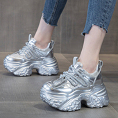 超高跟10cm休闲鞋 ZFCQ厚底加绒保暖内增高老爹鞋 女真皮2025秋新款