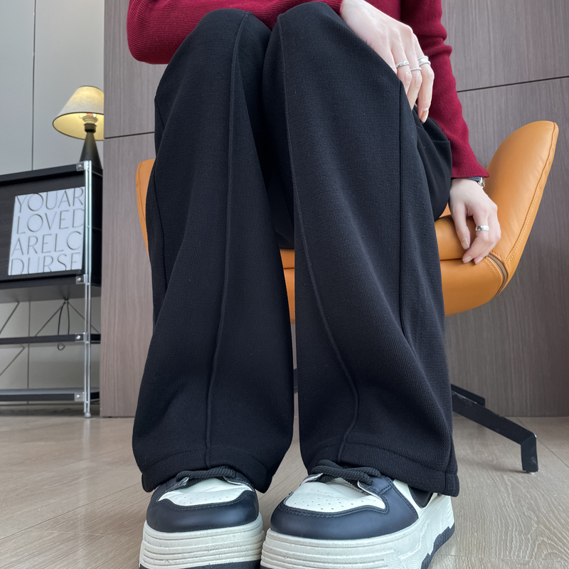 人字纹加厚加绒裤子女冬季2024