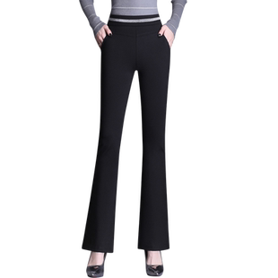 喇叭裤女秋冬加绒2026新款爆款中年妈妈长裤女裤九分微喇裤子冬季