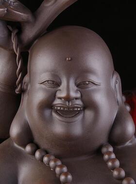 如意紫砂笑佛新中式风开业礼品