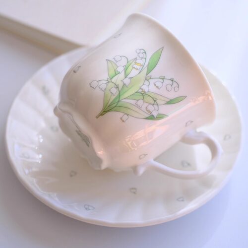 稀有 德国vintage中古铃兰咖啡杯碟 ins同款中古咖啡杯