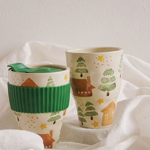 星车载杯子汽车专用杯子无手柄杯子VIA杯star陶瓷杯隔热杯子带盖