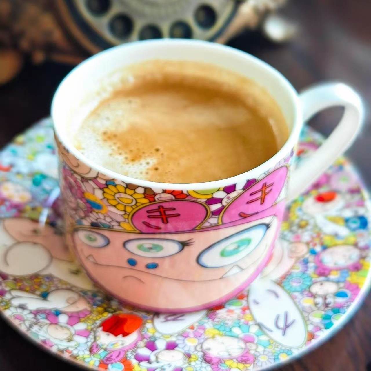 咖啡杯复古骨瓷高颜值马克杯釉下彩陶瓷咖啡杯子小众原创礼物杯子