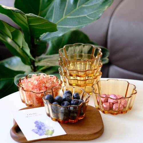 花瓣甜品高颜值少女玻璃碗in网红餐具糖水碗水果酸奶碗燕窝早餐碗