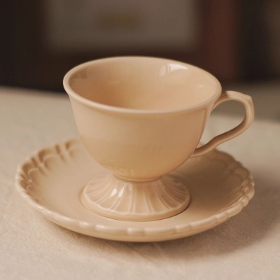 MY家 -高颜值 Studio m' Charme 法式魅力 裙边高台茶杯碟 餐盘