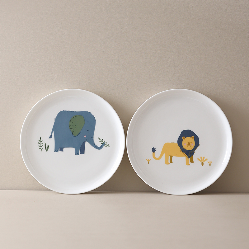 德国ASA卡通圆盘儿童早餐盘陶瓷餐盘菜盘可爱狮子盘子
