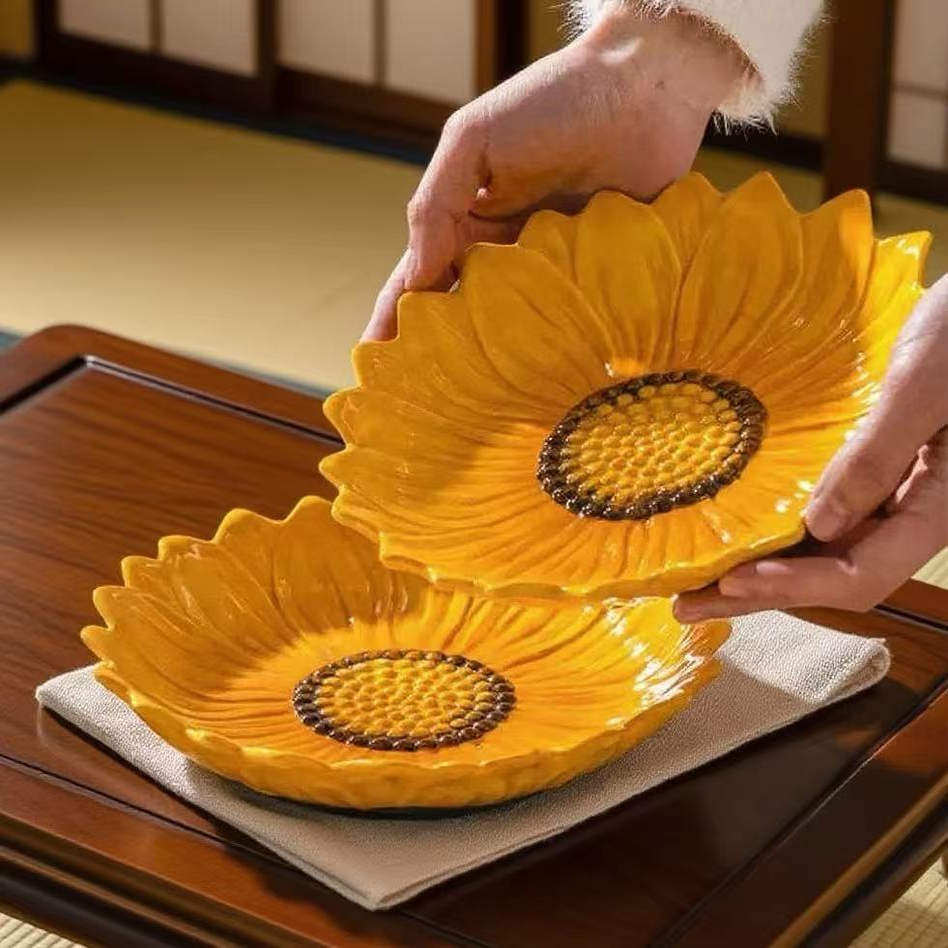 CONGSTUDIO纯手绘手工陶瓷餐盘ins花边创意家用沙拉盘菜盘釉下彩