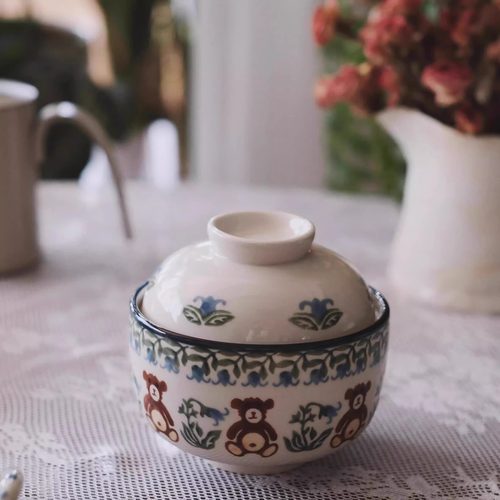 MY家 - 波兰手绘陶瓷 typC03 炖盅高脚甜品碗 冰淇淋酸奶水果碗