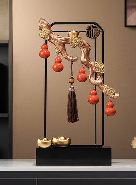 五福临门招财猫猫摆件家居客厅电视柜玄关装饰品酒柜葫芦乔迁礼物