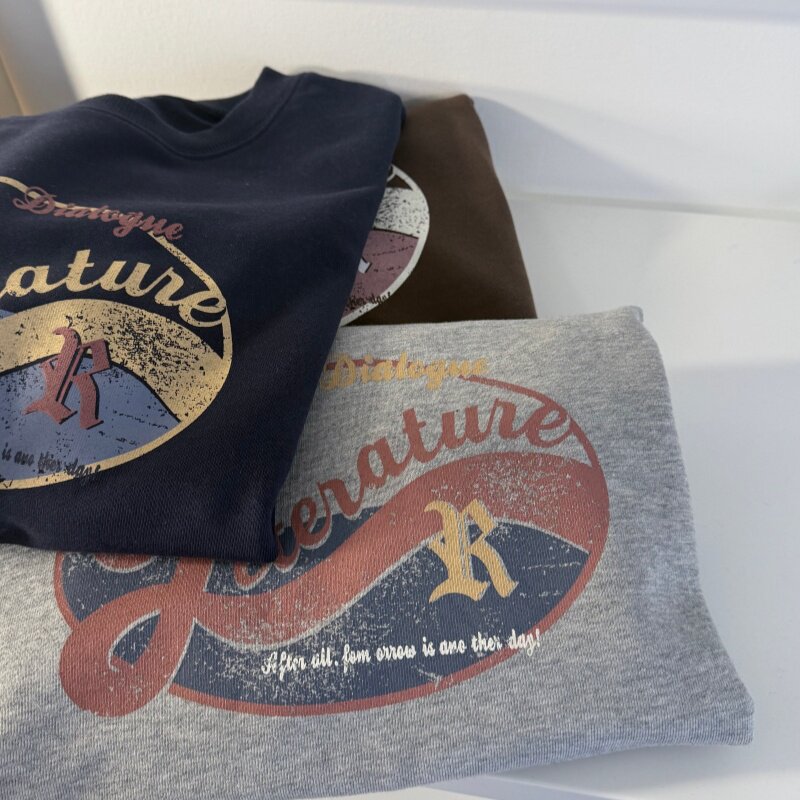 毛圈棉韩系学院风女士卫衣